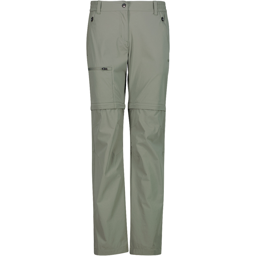 Woman zip off pant pantalón montaña mujer Verde (38)