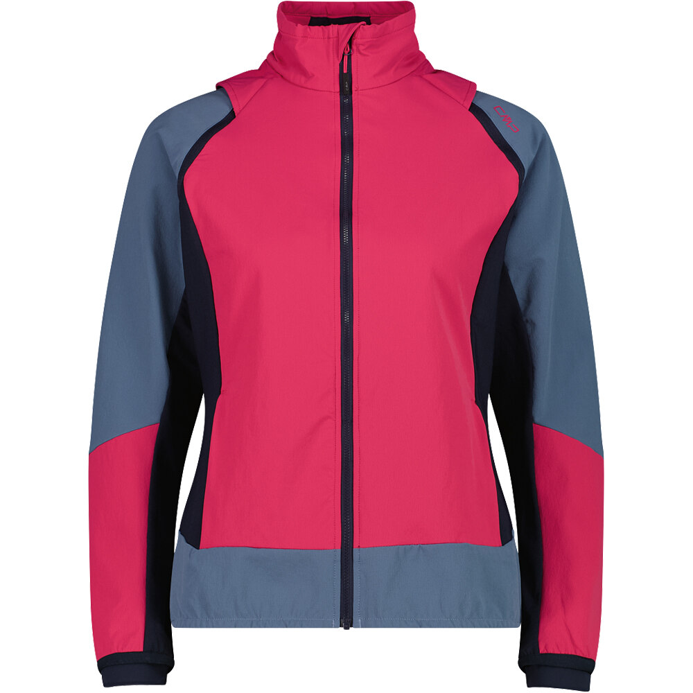 Woman jacket hybrid with detachable sleeves chaqueta softshell mujer