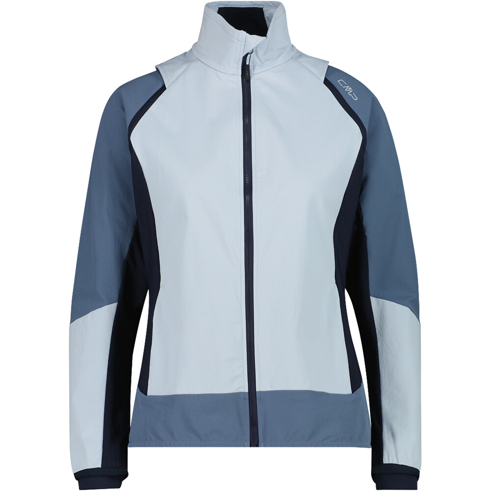 Woman jacket hybrid with detachable sleeves chaqueta softshell mujer Azul (40)