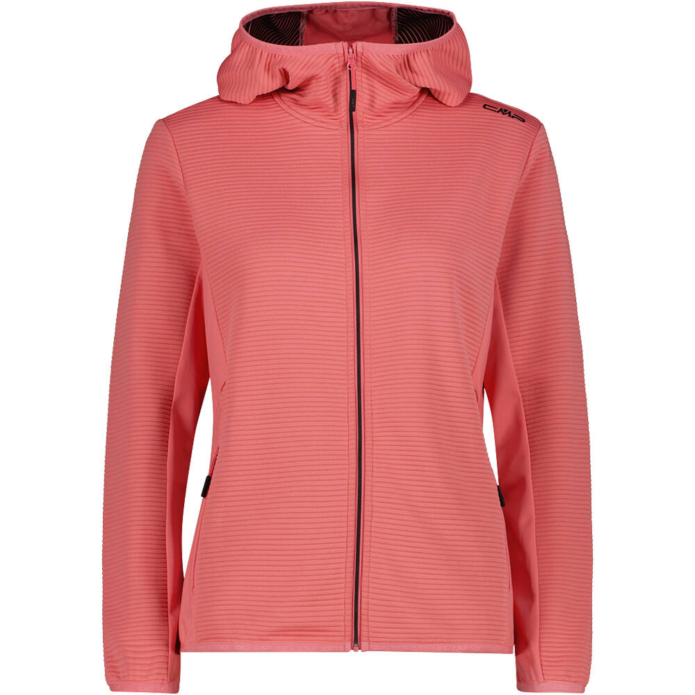 Woman jacket fix hood forro polar mujer Naranja (38)