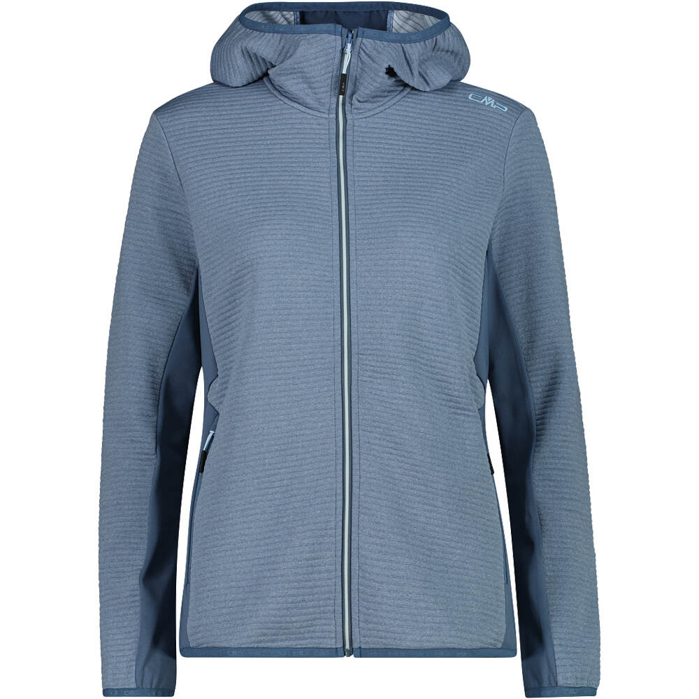 Woman jacket fix hood forro polar mujer Azul (48)
