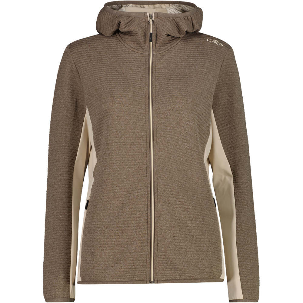 Woman jacket fix hood forro polar mujer Marron (42)