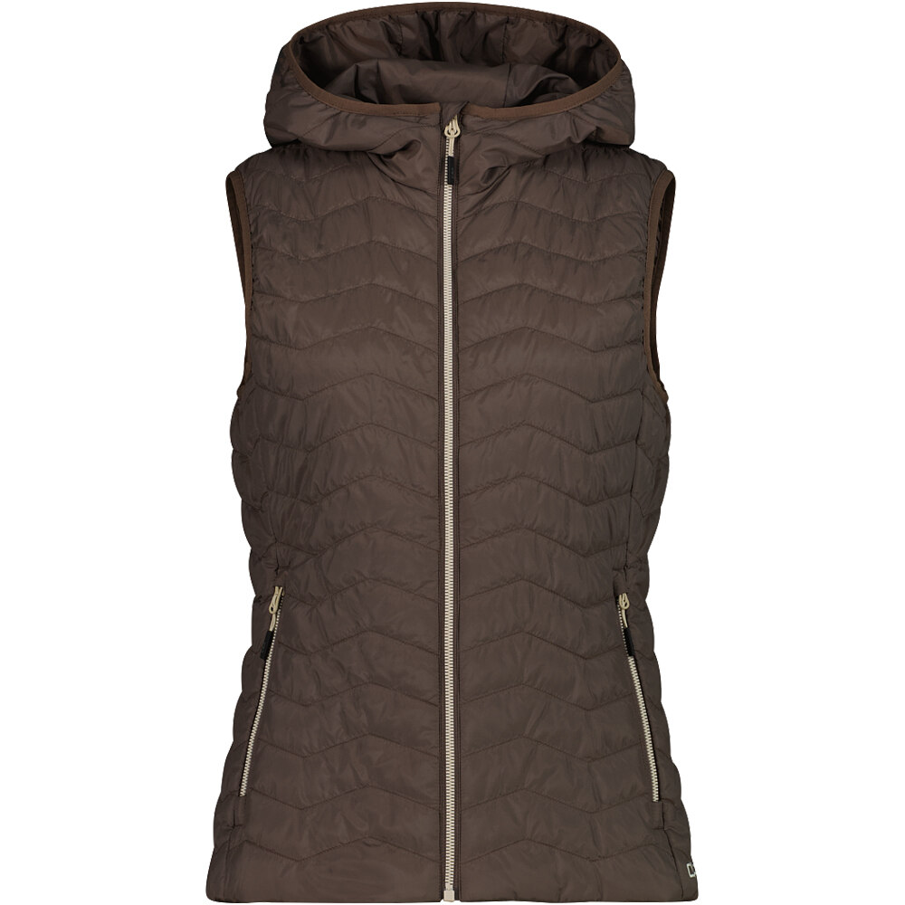 Woman vest fix hood chaleco outdoor mujer Marron (42)