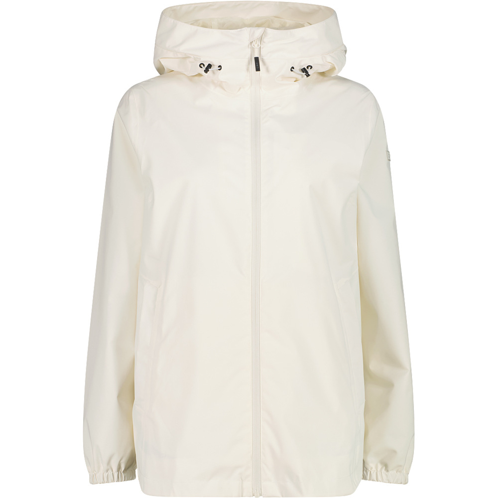 Woman jacket fix hood chaqueta impermeable insulada mujer Blanco (36)