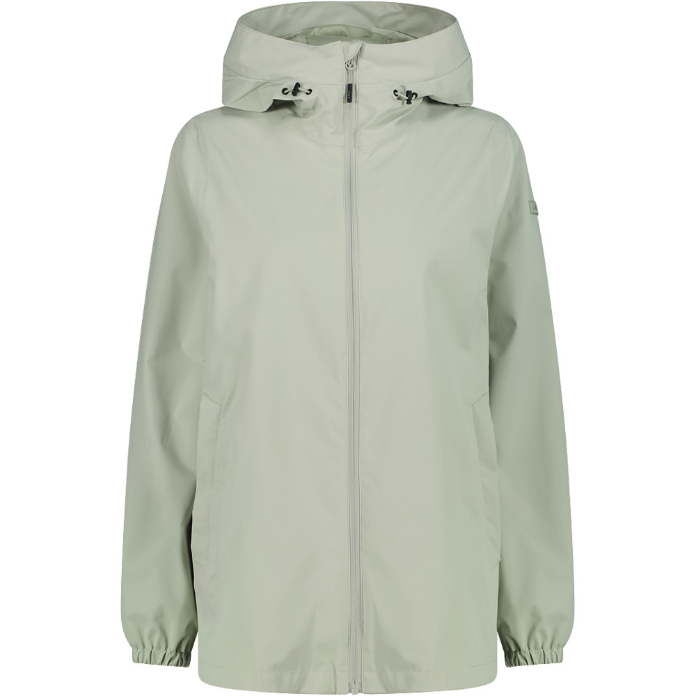 Woman jacket fix hood chaqueta impermeable insulada mujer Verde (42)