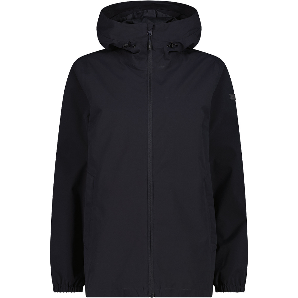 Woman jacket fix hood chaqueta impermeable insulada mujer Gris (42)