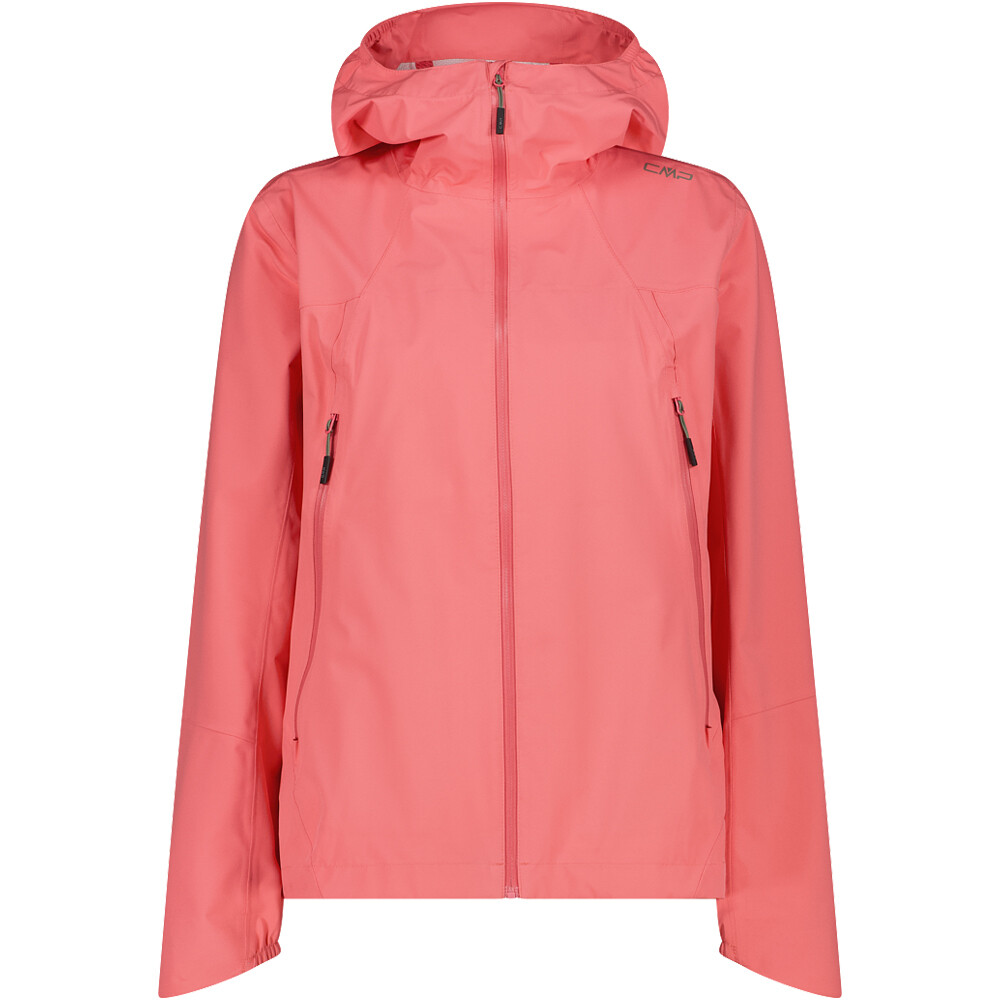 Woman jacket fix hood chaqueta impermeable mujer Naranja (40)