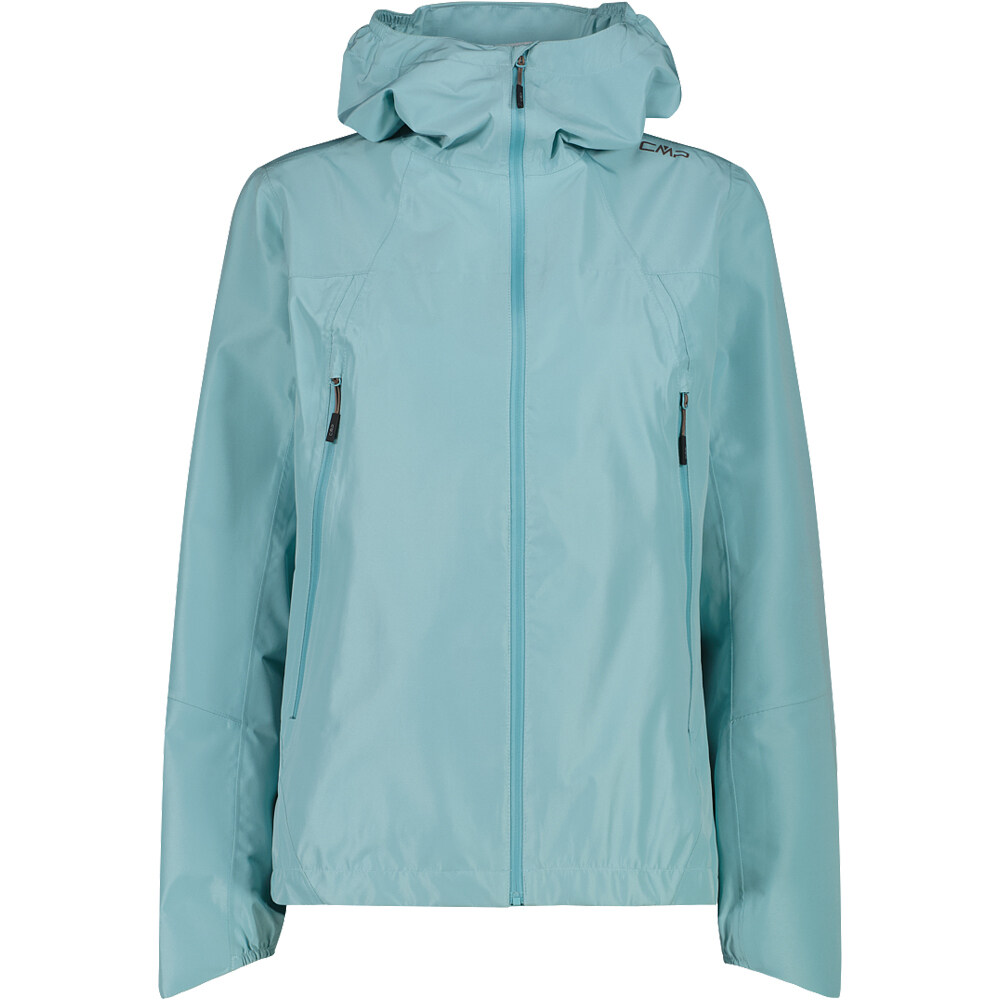 Woman jacket fix hood chaqueta impermeable mujer Verde (42)
