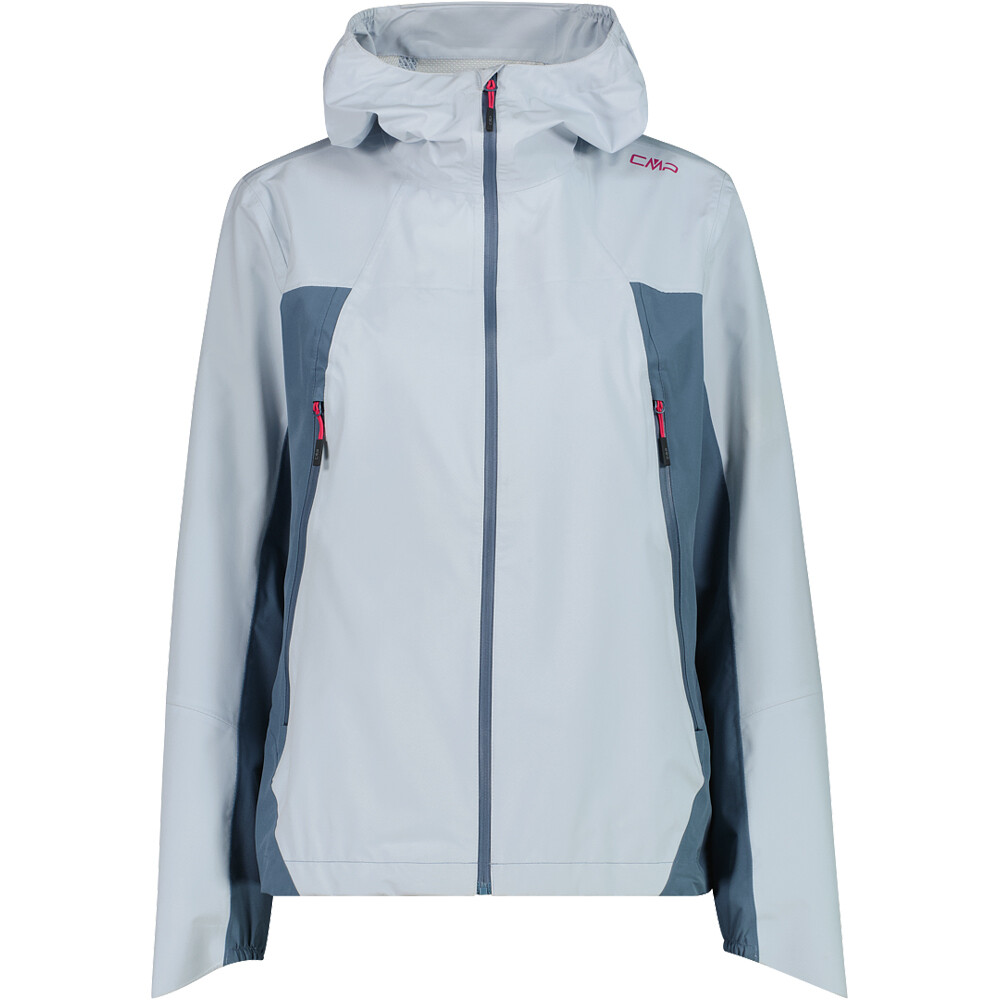 Woman jacket fix hood chaqueta impermeable mujer Azul (38)