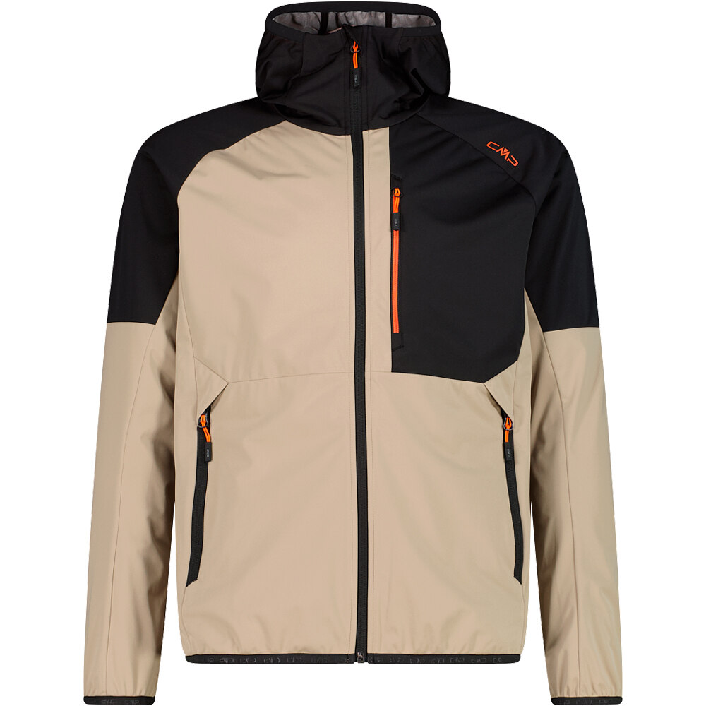 Man jacket fix hood chaqueta softshell hombre Gris (52)