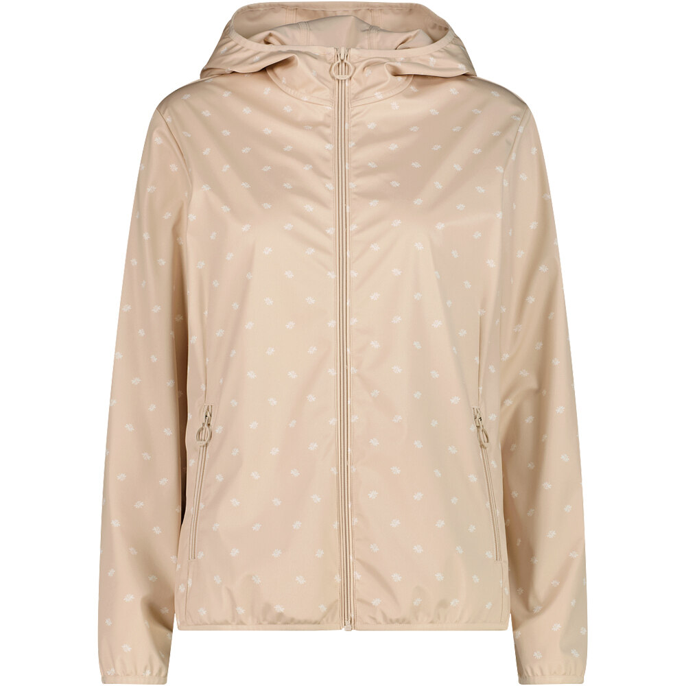 Woman jacket fix hood chaqueta softshell mujer Beige (38)