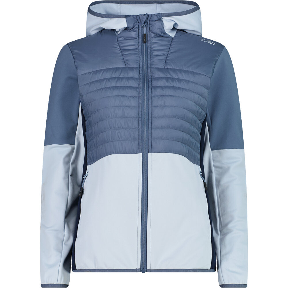 Woman jacket hybrid fix hood chaqueta outdoor mujer Azul (36)