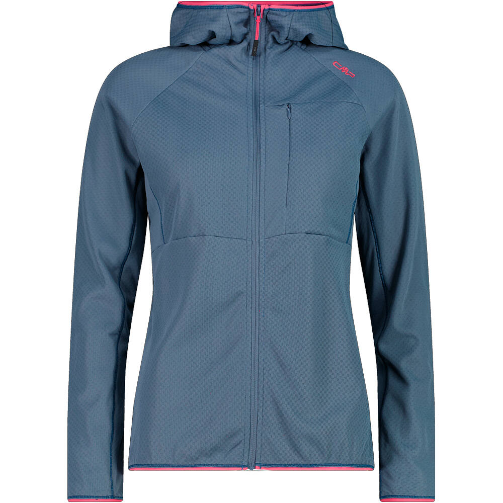 Woman jacket fix hood forro polar mujer Azul (46)