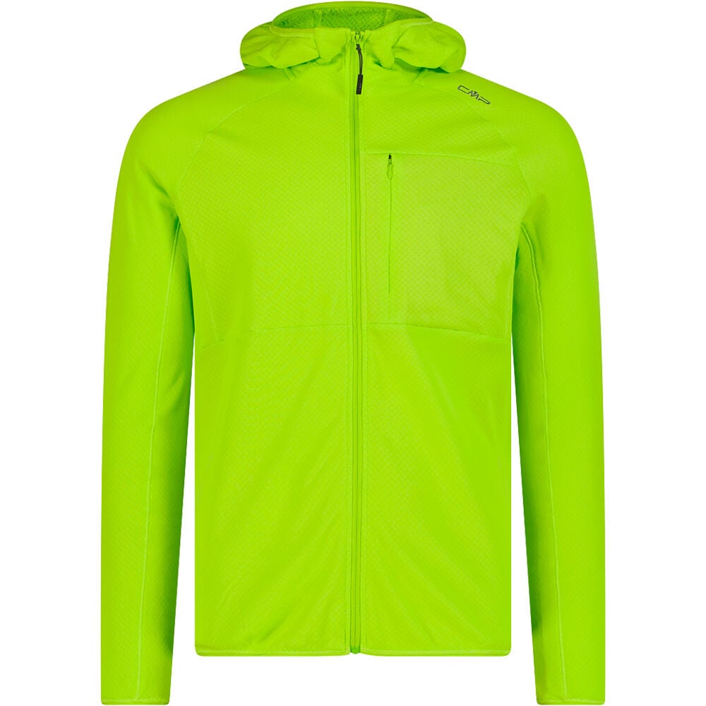Man jacket fix hood forro polar hombre Verde (50)