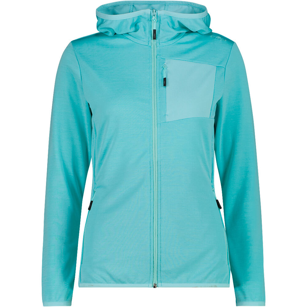 Woman jacket fix hood forro polar mujer Verde (36)