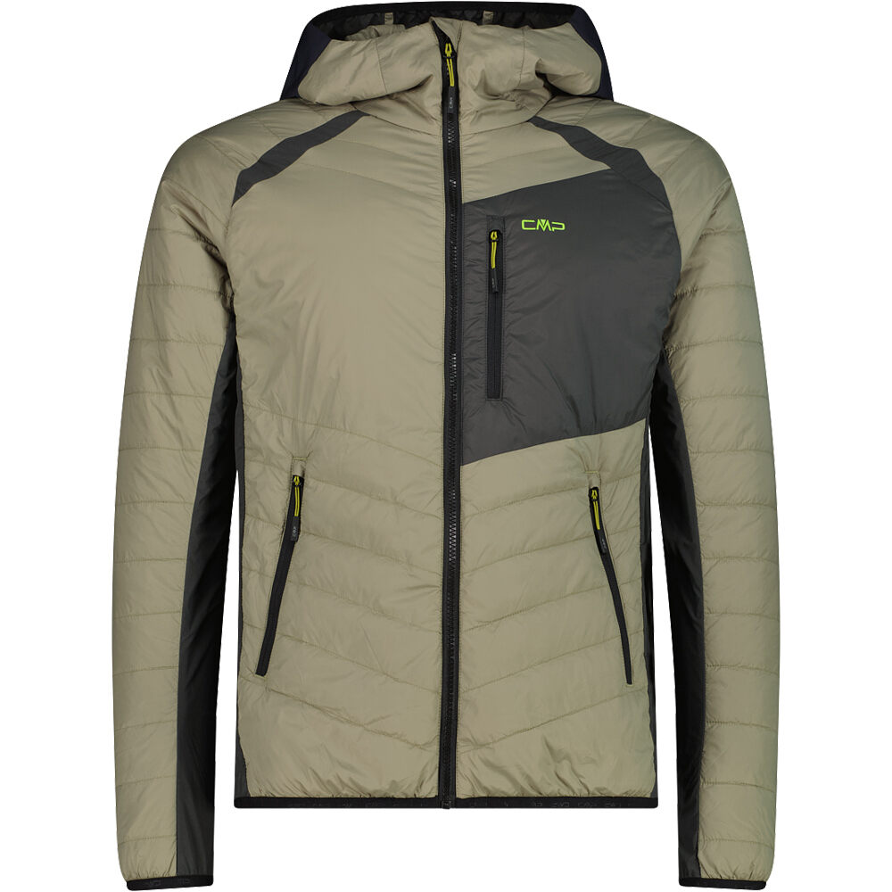 Man jacket hybrid fix hood chaqueta outdoor hombre Verde (48)