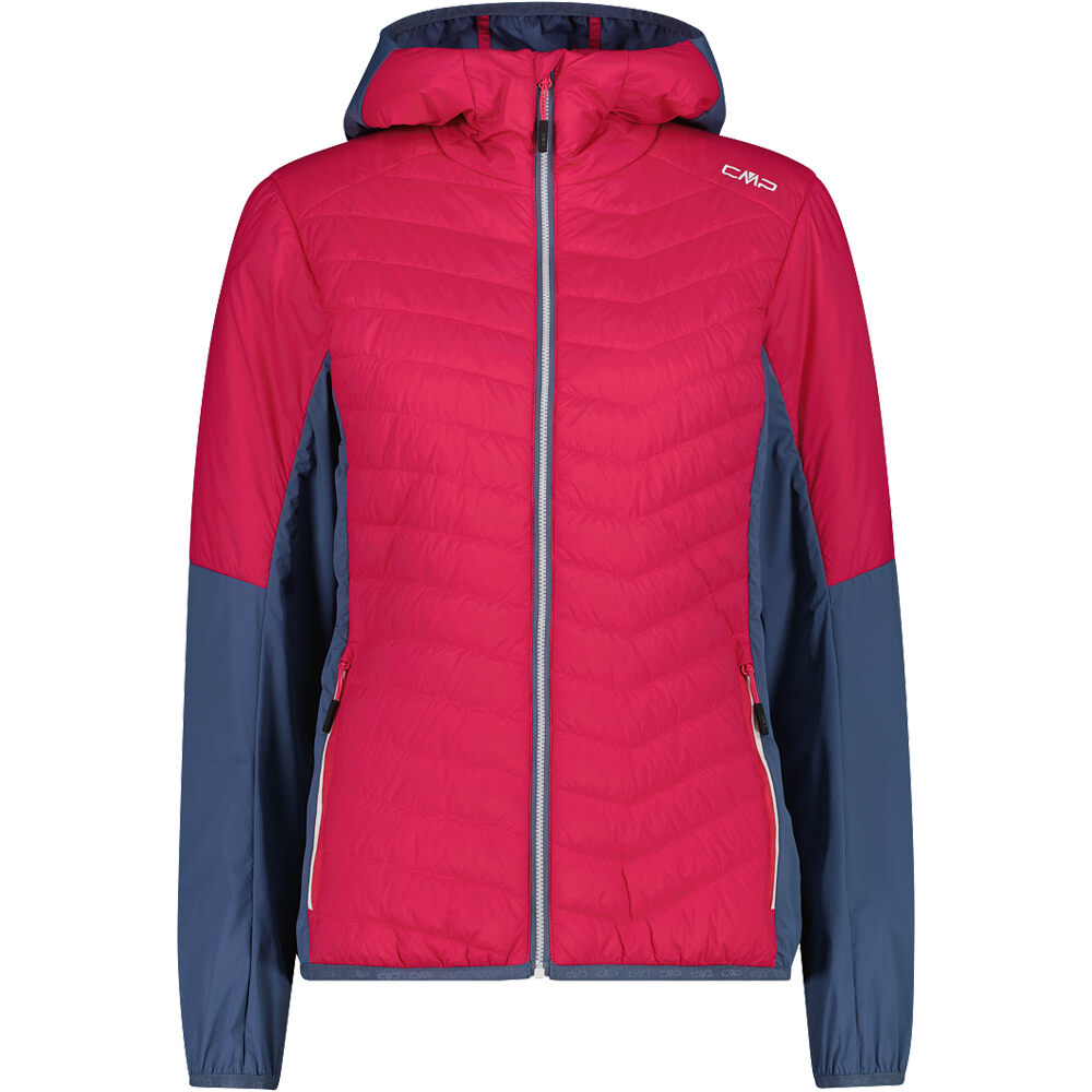 Woman jacket hybrid fix hood chaqueta outdoor mujer Rojo (42)