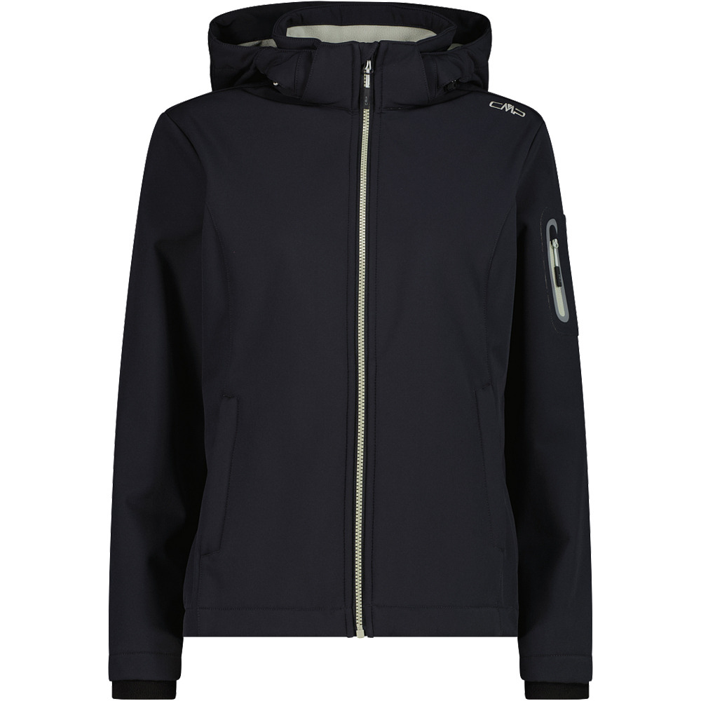 Woman jacket zip hood chaqueta softshell mujer Gris (36)
