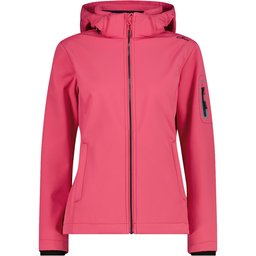 Woman jacket zip hood chaqueta softshell mujer Rojo (38)