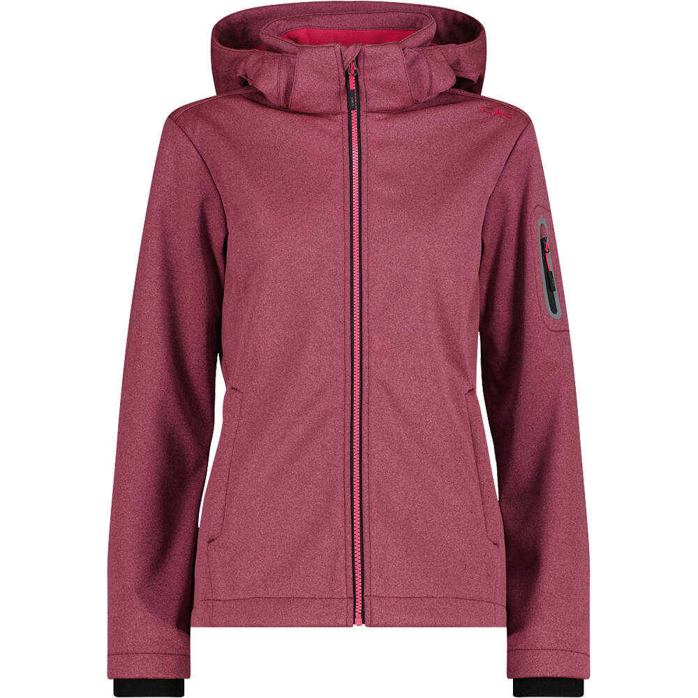 Woman jacket zip hood chaqueta softshell mujer Rosa (42)