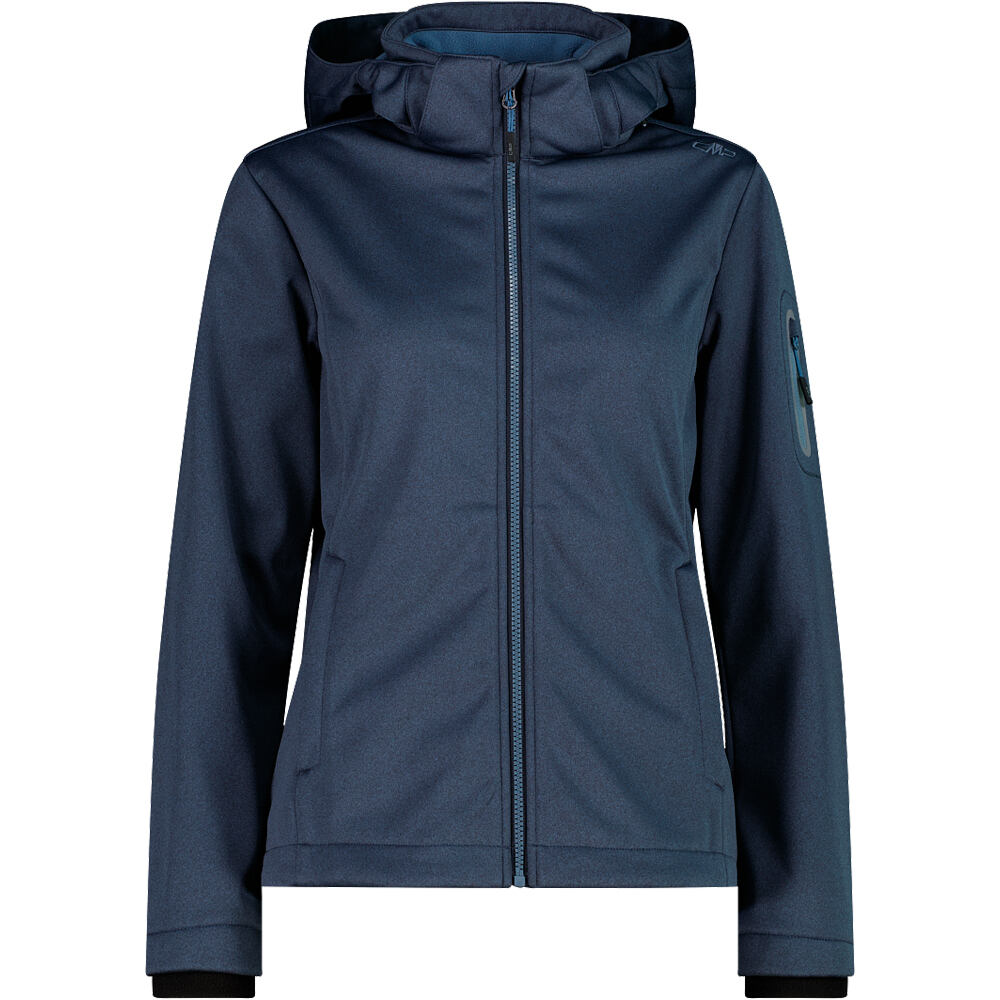 Woman jacket zip hood chaqueta softshell mujer Azul (36)