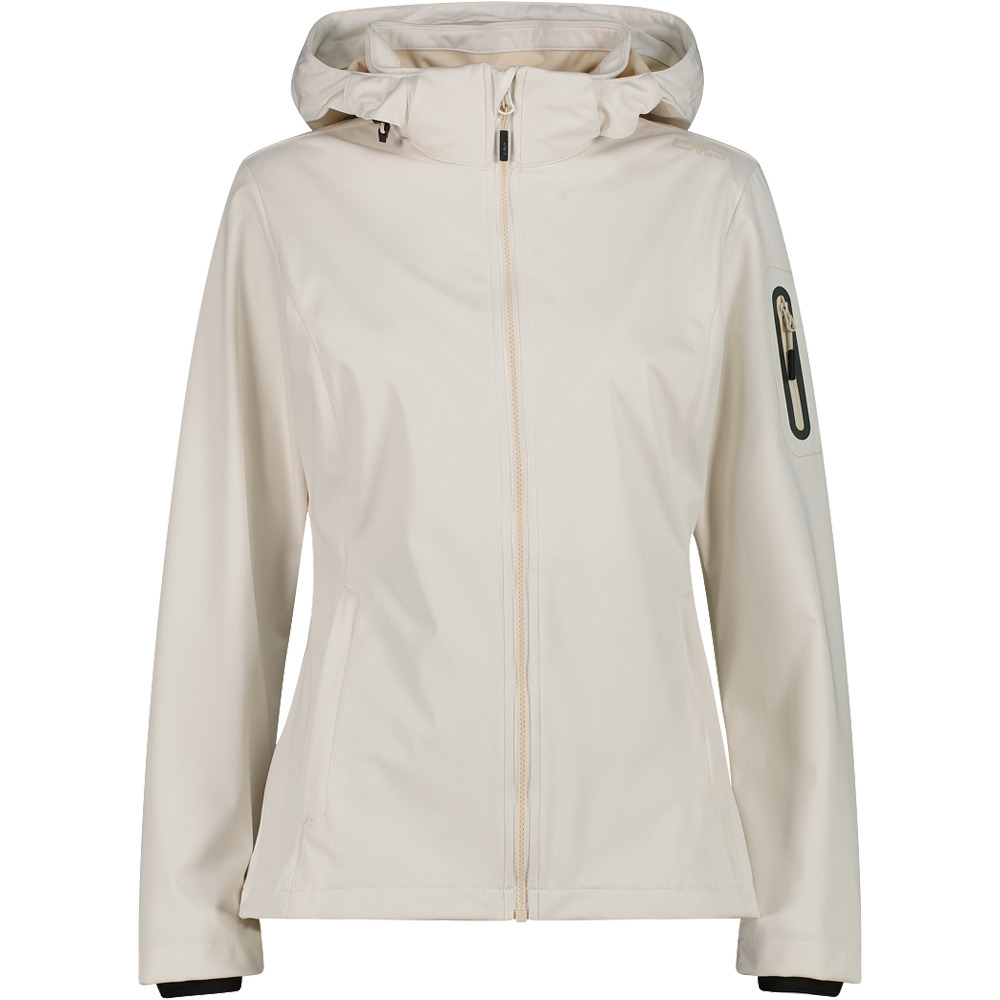 Woman jacket zip hood chaqueta softshell mujer Blanco (44)
