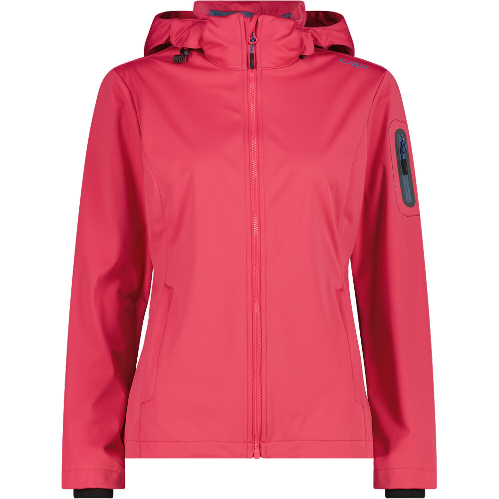 Woman jacket zip hood chaqueta softshell mujer Rojo (38)