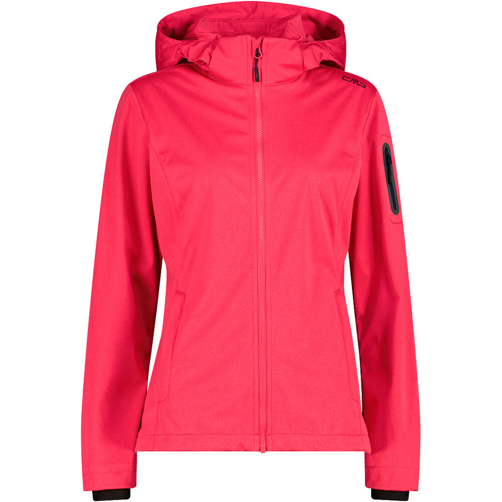 Woman jacket zip hood chaqueta softshell mujer Rosa (40)