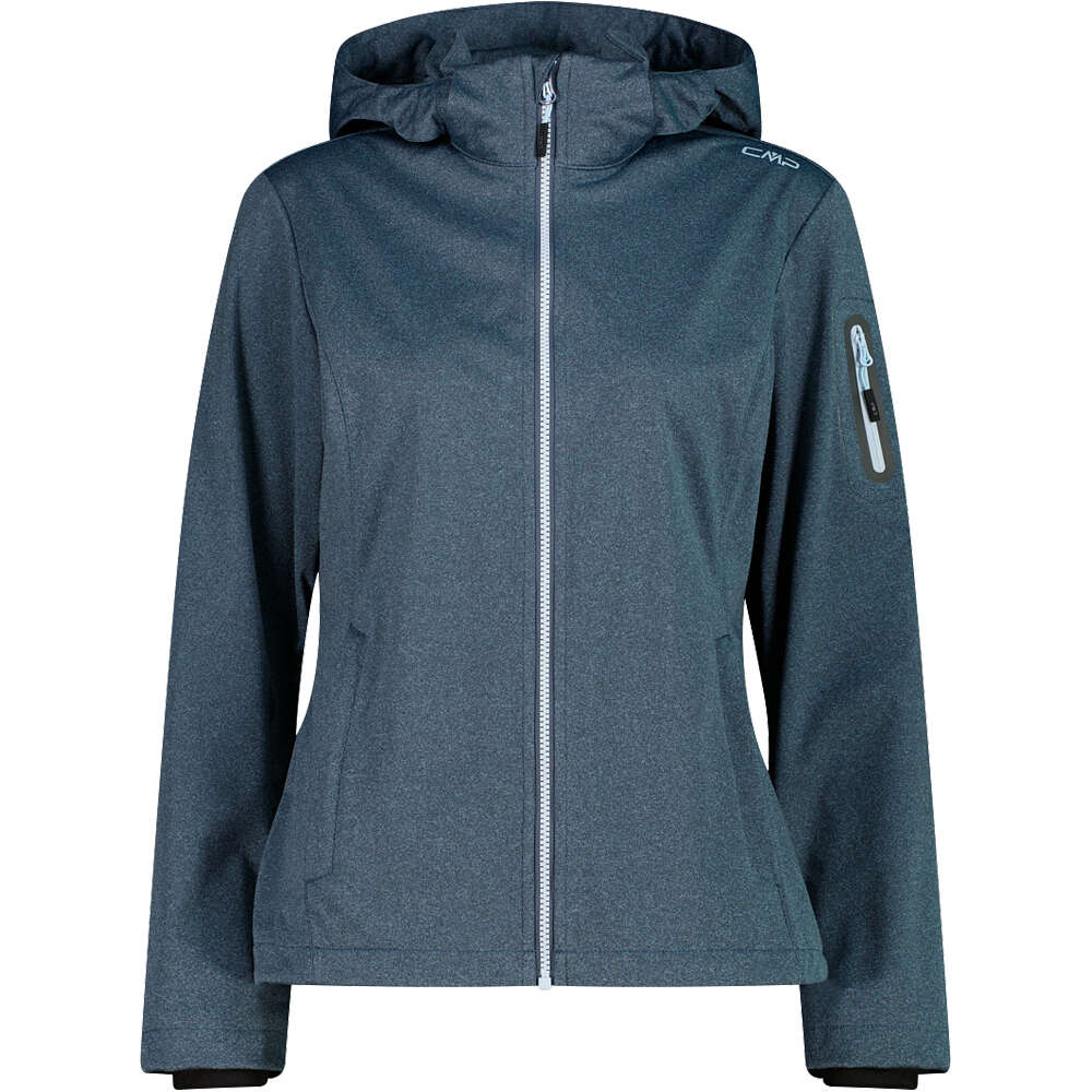 Woman jacket zip hood chaqueta softshell mujer Azul (38)