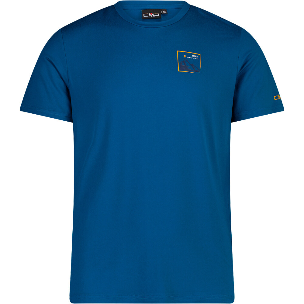 Man t-shirt camiseta montaña manga corta hombre Azul (54)