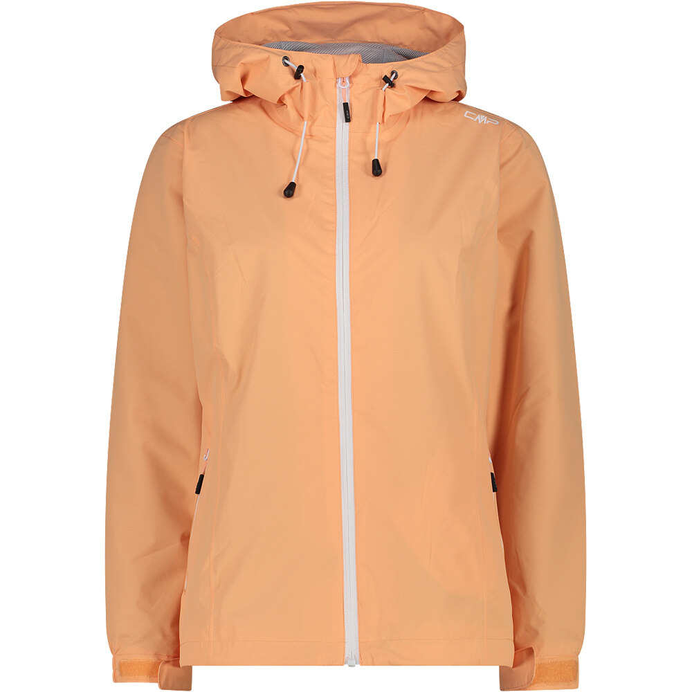 Woman jacket fix hood chaqueta impermeable mujer Naranja (46)