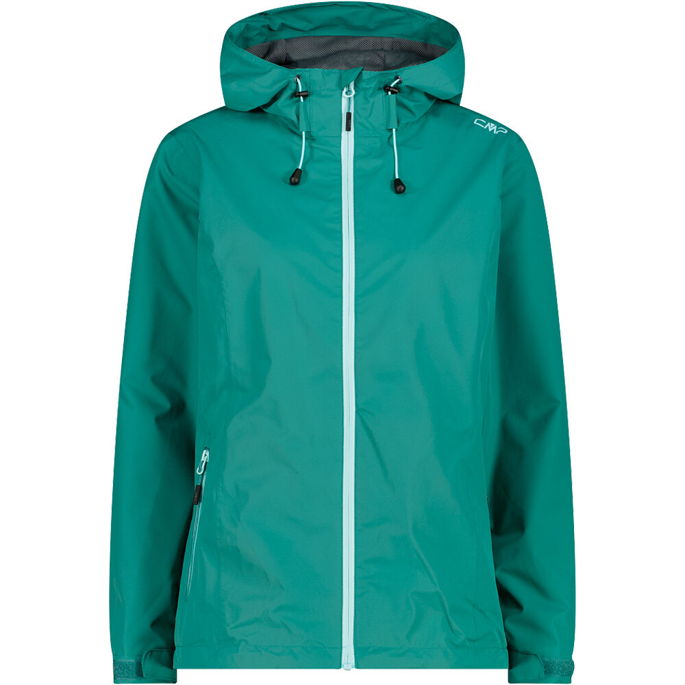 Woman jacket fix hood chaqueta impermeable mujer Verde (34)