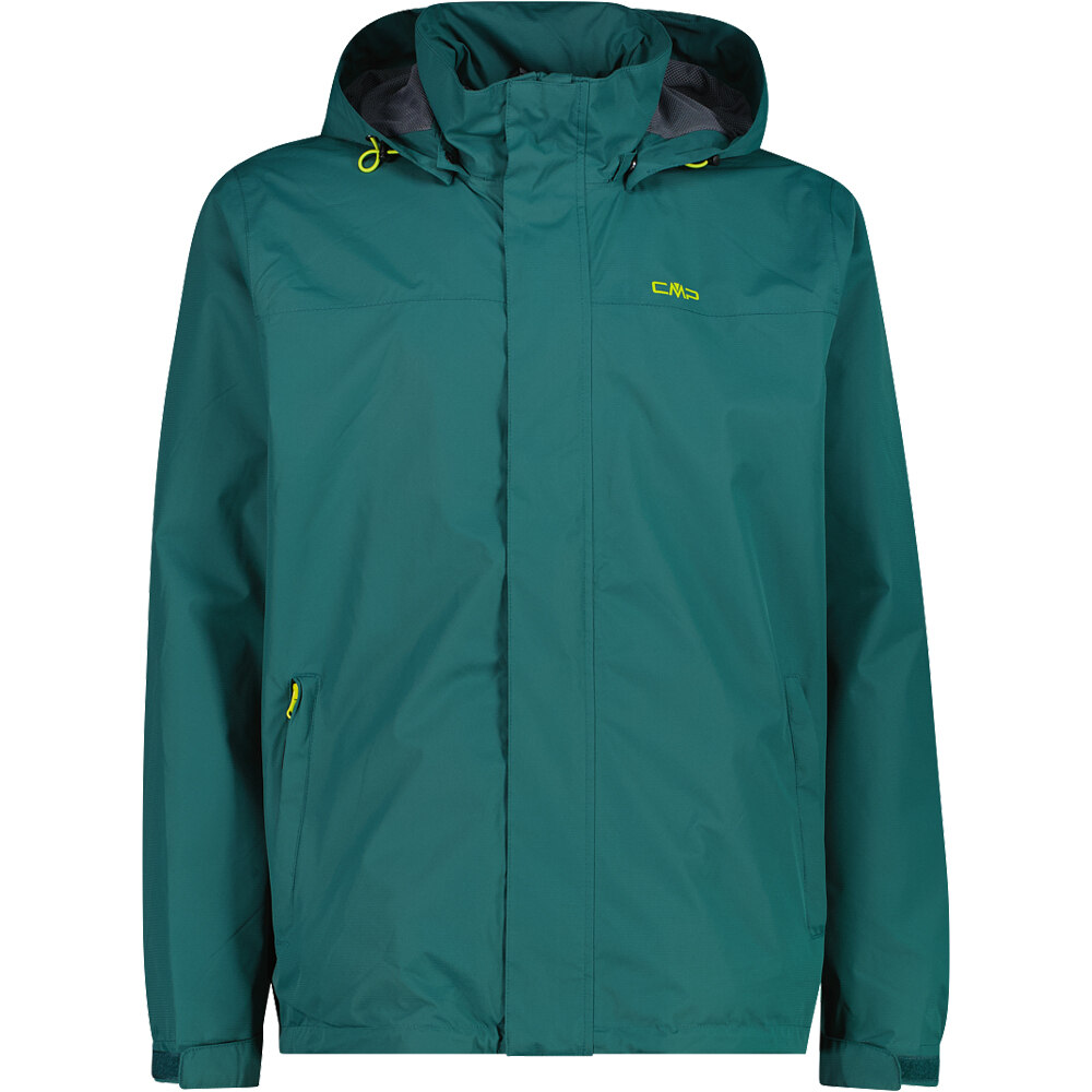 Man jacket snaps hood chaqueta impermeable hombre Verde (54)