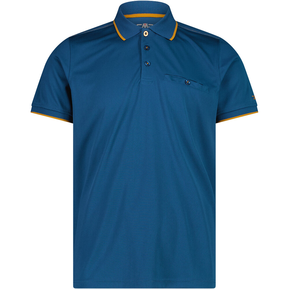 Man polo camiseta montaña manga corta hombre Azul (52)