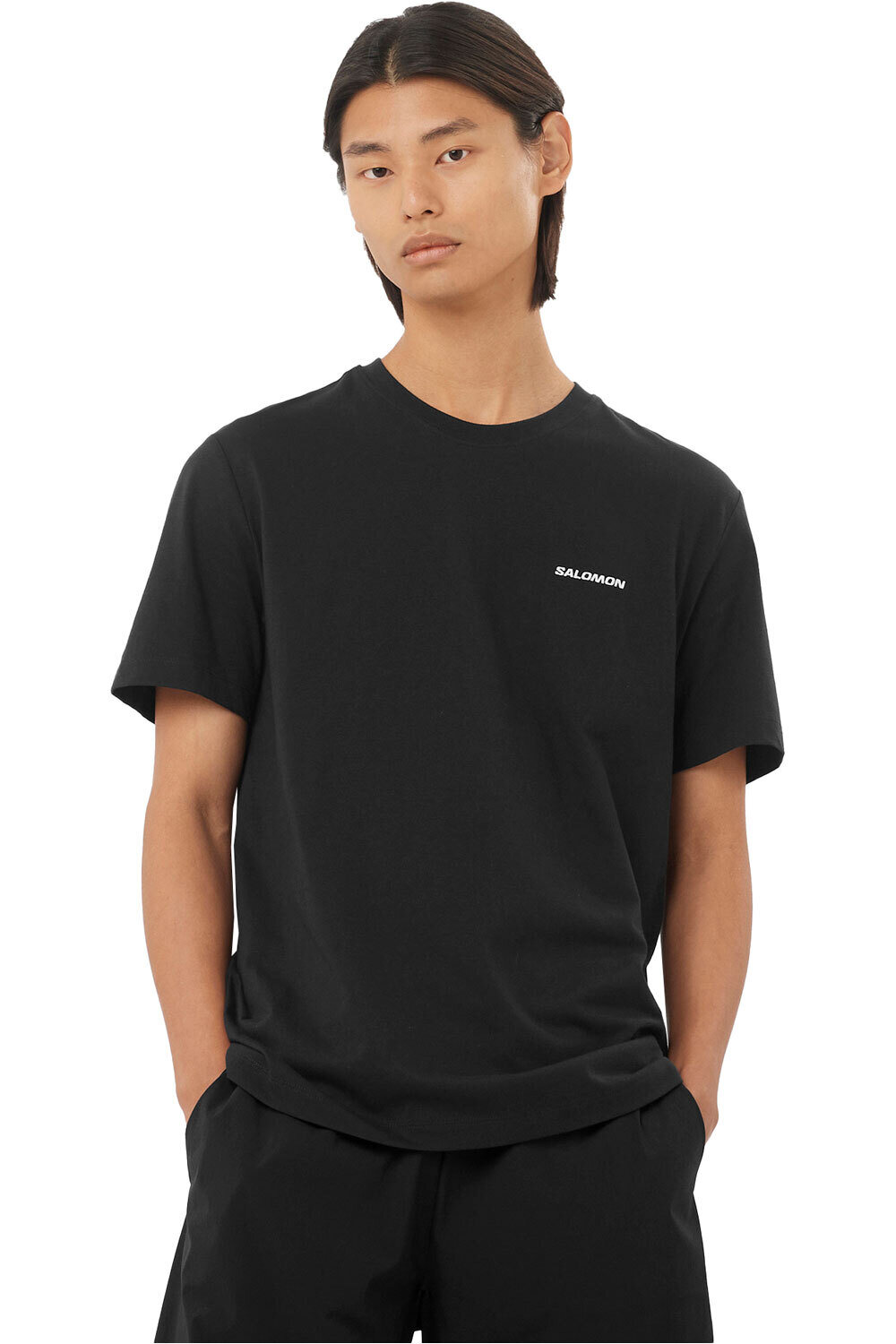 Chest logo regular camiseta montaña manga corta hombre Negro (XL)