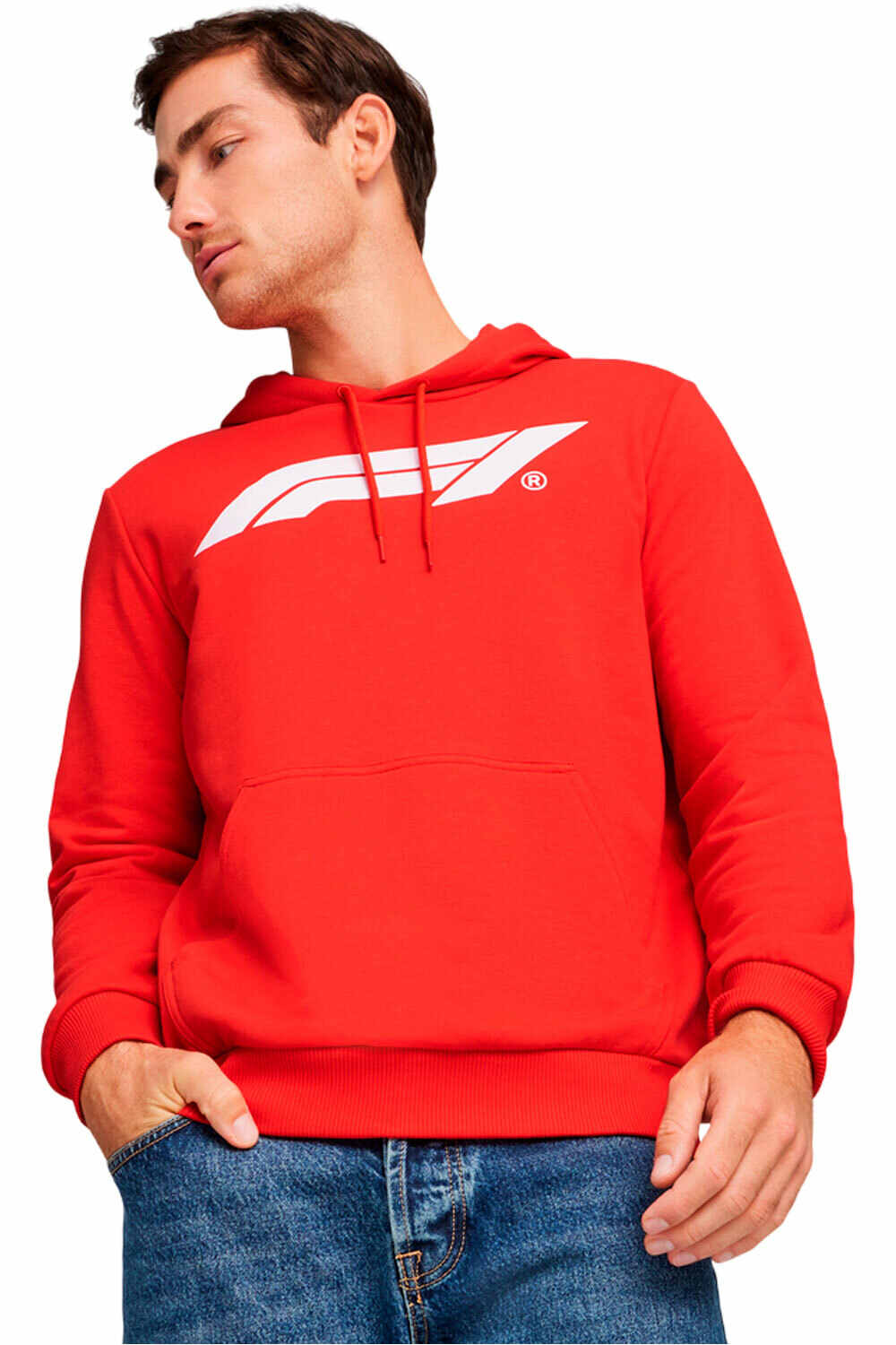 F1 essentials logo sudadera hombre Rojo (L)