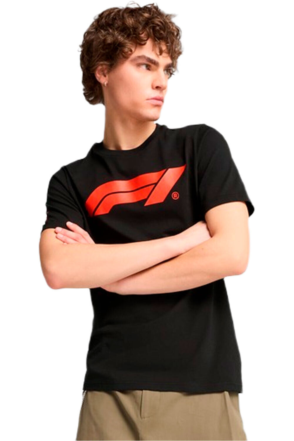 F1 essentials logo camiseta manga corta hombre Negro (XS)