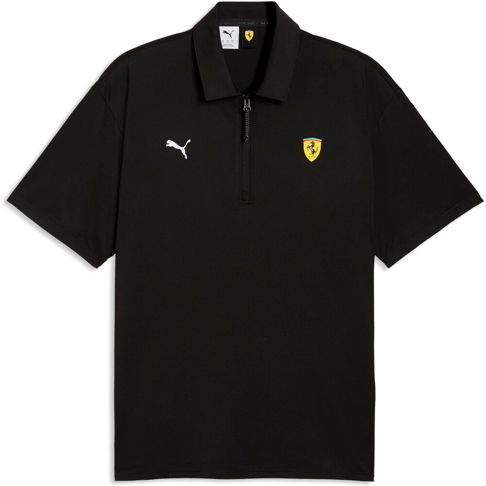 Ferrari cloudspun polo manga corta hombre Negro (M)