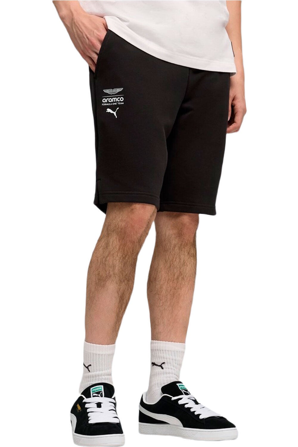 X aston martin aramco f1 team essential bermudas hombre Negro (S)