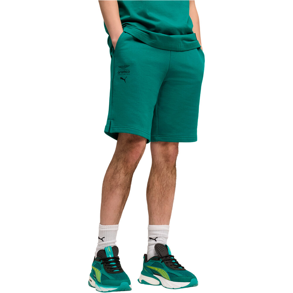 X aston martin aramco f1 team essential bermudas hombre Verde (XL)