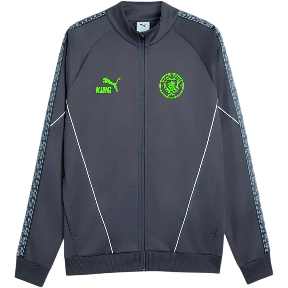 Manchester city king anthem sudadera entrenamiento fútbol Gris (S)