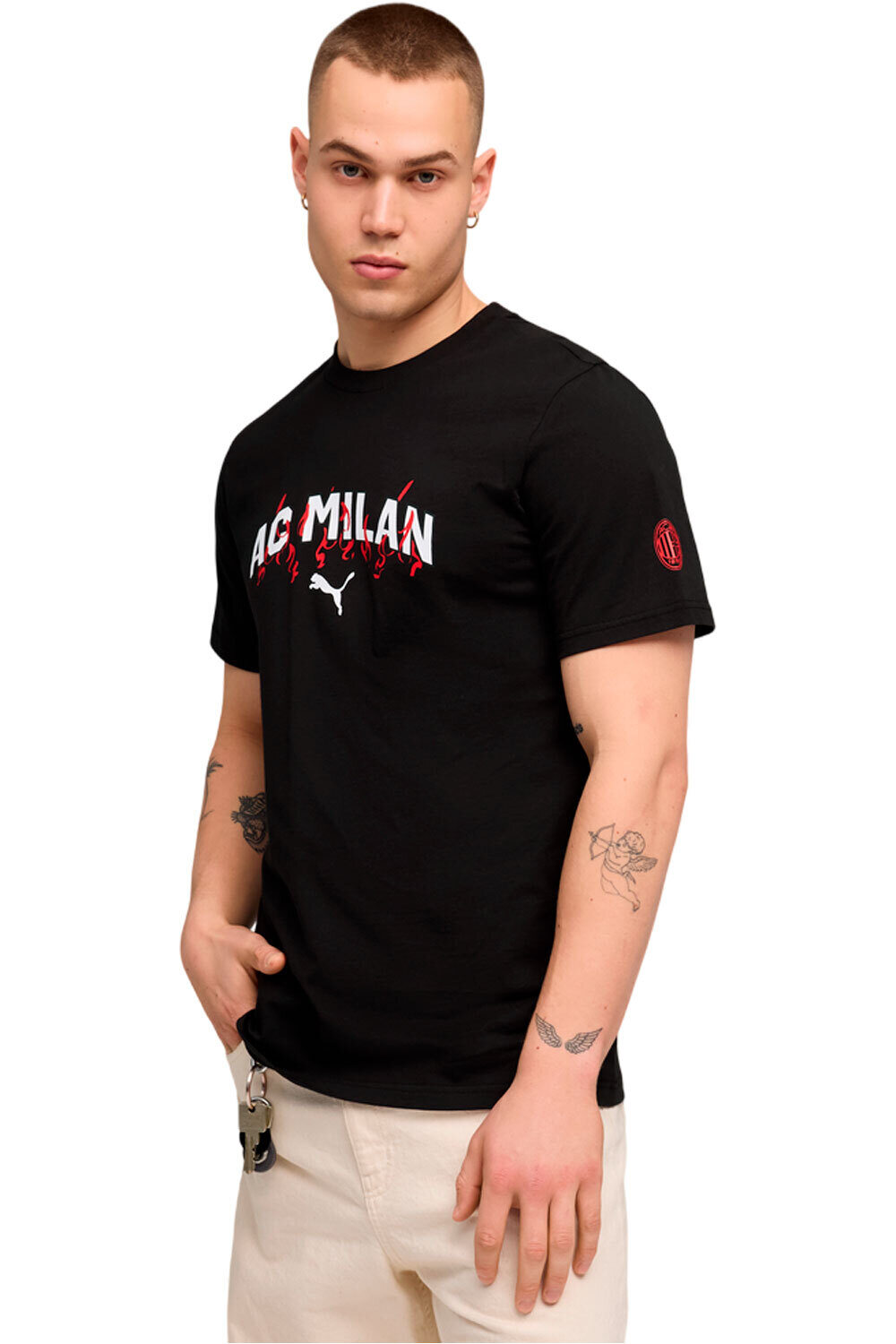 Milan ftblculture camiseta manga corta hombre Negro (M)
