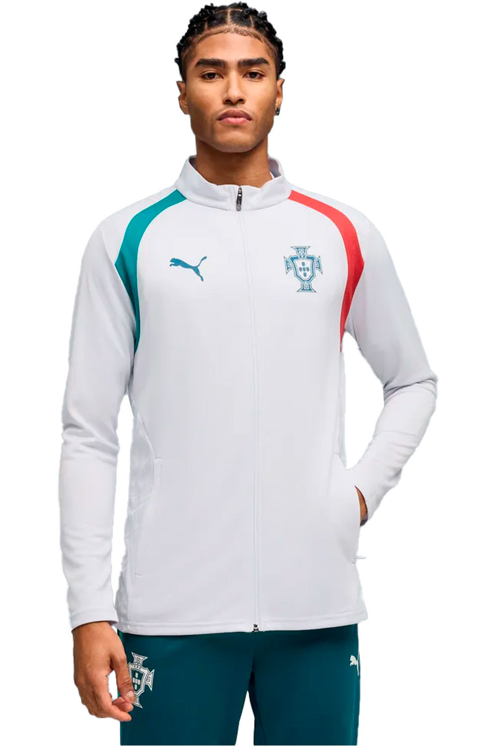 Portugal mundial 2026 entrenamiento sudadera entrenamiento fútbol Gris (L)