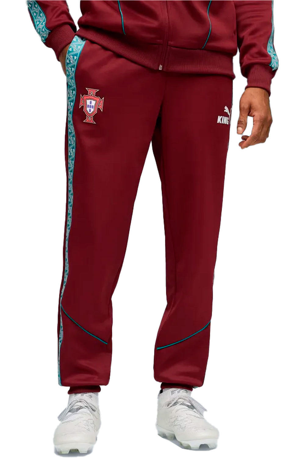 Portugal mundial 2026 king himno pantalones futbol Granate (S)