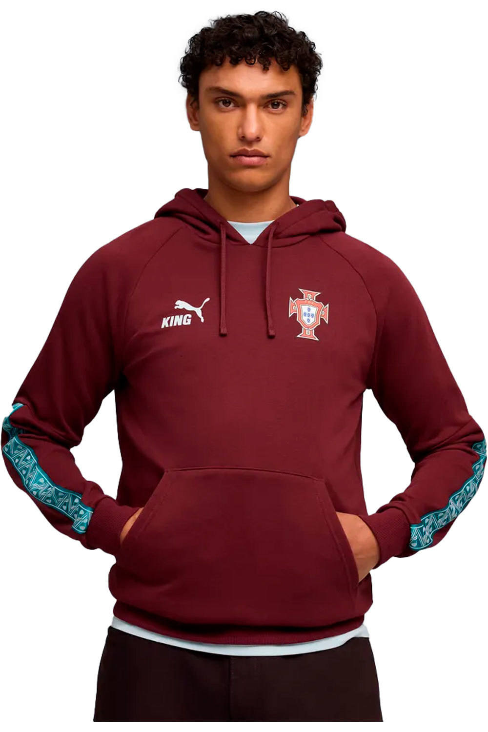 Portugal mundial 2026 king sudadera entrenamiento fútbol Granate (M)