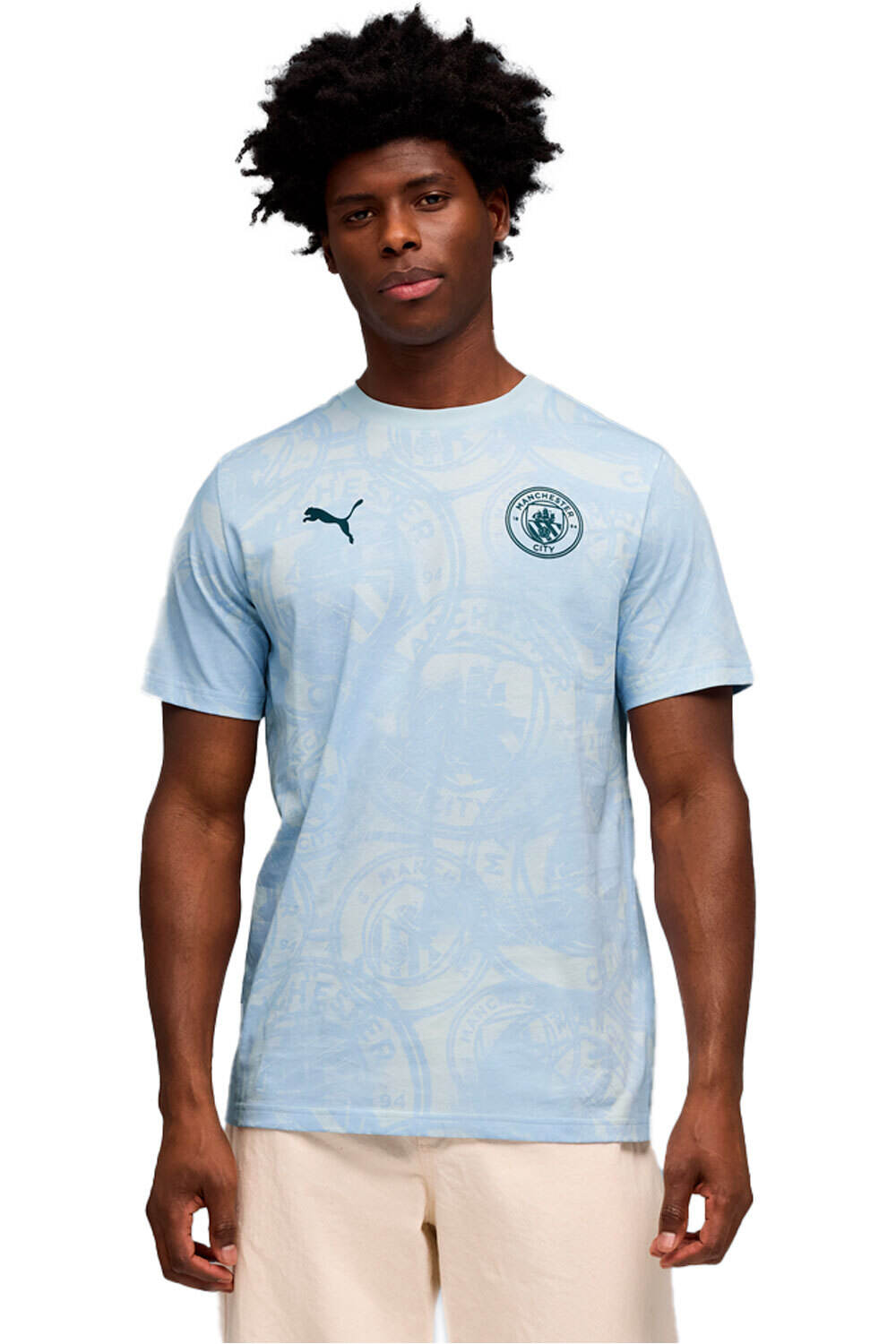Manchester city ftblculture camiseta manga corta hombre Azul (S)