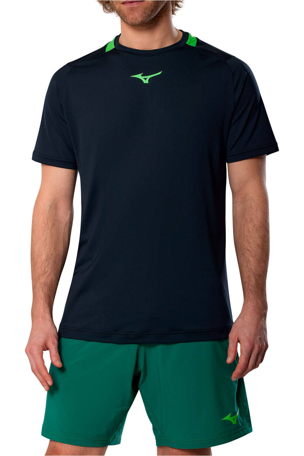 Tee camiseta tenis manga corta hombre Negro (S)