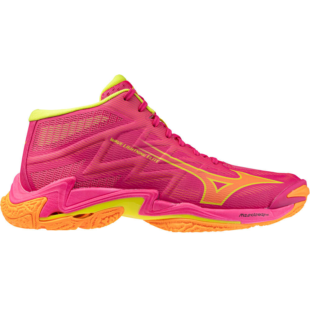 Wave lightning elite mid zapatilla indoor hombre Rosa (44)