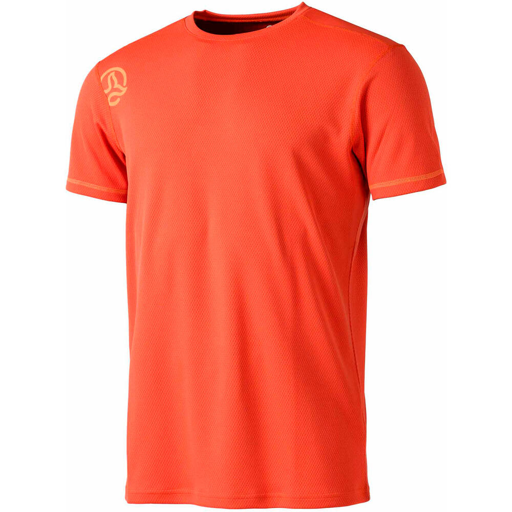 Slum camisa montaña manga corta hombre Naranja (L)