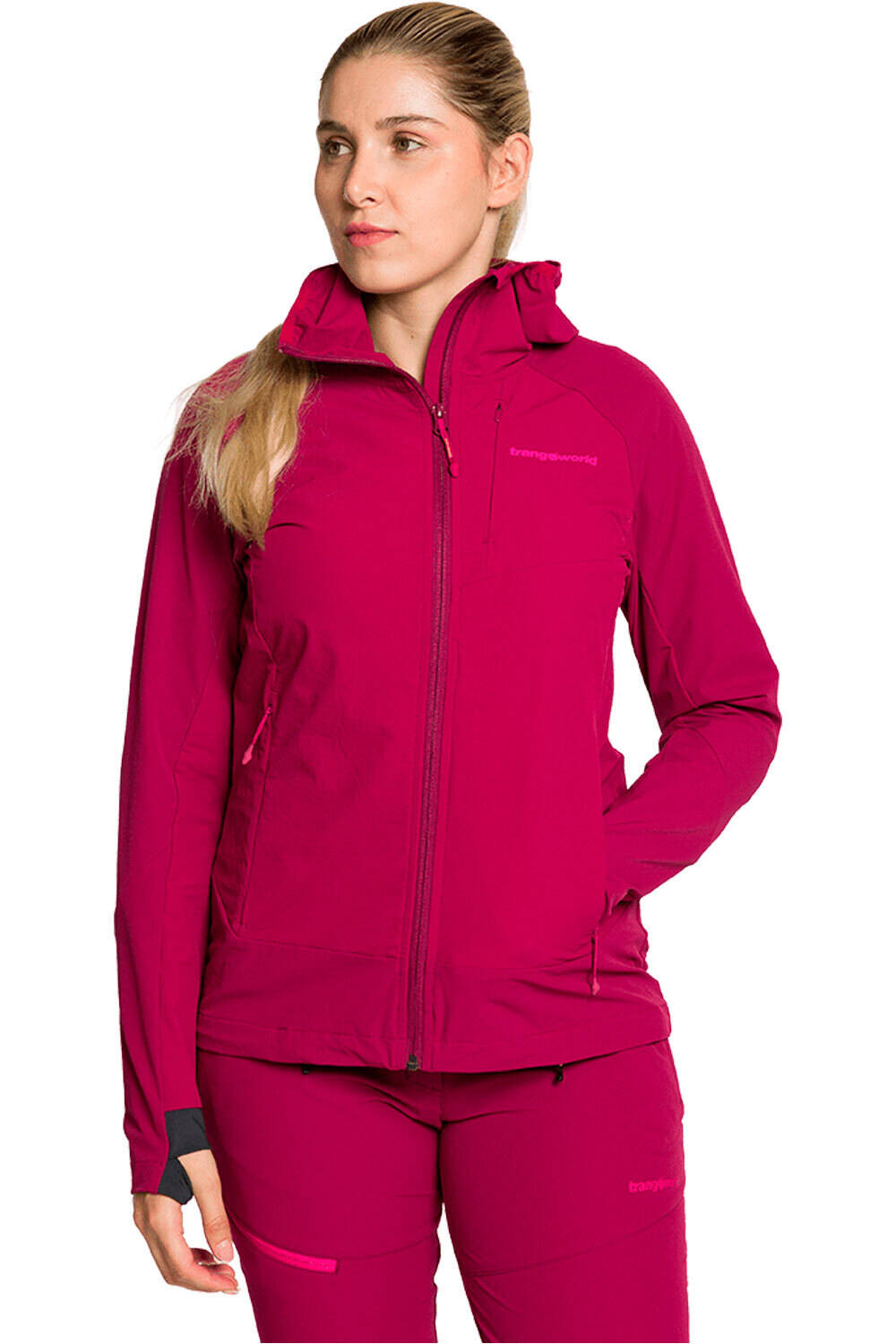 Caillich chaqueta impermeable mujer Granate (M)